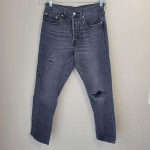 Levi's 501 S Premium Button Fly Jeans Size  4, W 27 x L 28 Black
